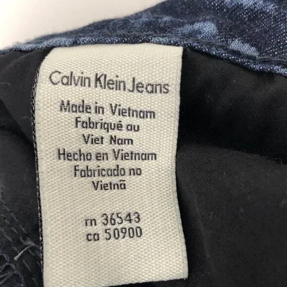 Calvin Klein Jeans Womens Denim Short Size 31 (10-12) Blue Bleach Spots Stretchy - Picture 11 of 12